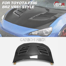 Car-styling For FT86 BRZ VRS1 Carbon Fiber Vented Hood Glossy Finish Bonnet Cover With Air Duct Fibre Tuning Body Kit Drift Part 2024 - buy cheap