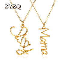 ZYZQ-Conjunto de 3 unids/set de joyería para mujer, colgante de Sissy con el alfabeto inglés, collar, gancho, pendientes, conjunto de joyería 2024 - compra barato