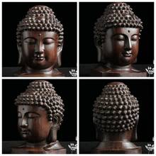 6cm Buddha Statue Wood Wooden Sakyamuni Tathagata Figurine Mahogany India Buddha Head Statue Crafts Decorative India Head Crafts 2024 - buy cheap