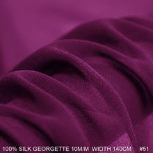 Tela de seda 100% Georgette, tejido de seda pura, 10 momme, 140cm de ancho, seda china pura, rosa oscuro, 51 2024 - compra barato