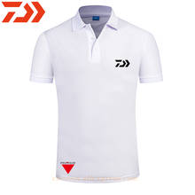 DAIWA-Camiseta de manga corta de pesca, ropa transpirable Anti-UV, camiseta de pesca, POLO con solapa, ropa de pesca, 2021 2024 - compra barato
