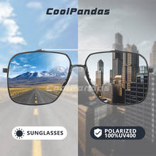 Солнцезащитные очки для мужчин и женщин UV-400, фотохромные, в алюминиево-магниевой оправе, в квадратной оправе, с поляризационными стеклами, для вождения, 2020 2024 - купить недорого