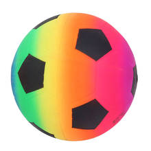 9inch Kids PVC Soccer Inflatable Rainbow Outdoor Indoor Playing Ball for Child 2024 - buy cheap