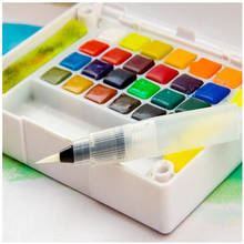 Pincel aquarela macio para iniciantes, caneta pincel colorida para estudantes, material de arte para pintura e desenho em água 2024 - compre barato