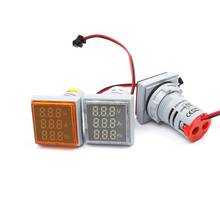 22mm Digital 3in1 AC Ammeter Voltmeter Hz Current LED Voltage Indicator Meter Tester Signal Lights AC 60-500V colorful 2024 - buy cheap