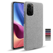 Capa de couro de tecido para xiaomi, fina, retrô, rígida, pc, para redmi note 8 9 10 pro 2024 - compre barato