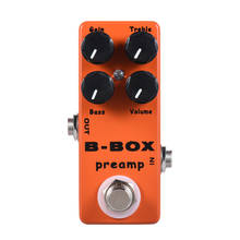 Mosky pedal b-box para guitarra, pedal de efeito de pré-amplificação, concha de metal, true bypass 2024 - compre barato