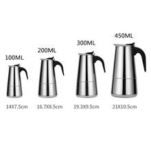 Stainless Steel Kettle Coffee Maker Coffee Brewer Kettle Pot Portable Espresso Moka Pot Pro Barista Pot 100ml/200ml/300ml/450ml 2024 - buy cheap