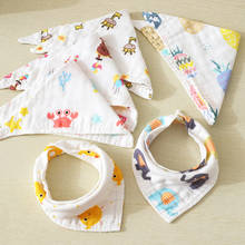 5pcs/lot Cotton Muslin  Baby babador bandana bibs for babies Scarf boys Girls baby bib burp Cloths Baby Bibs Scarf Feeding 2024 - buy cheap