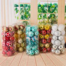 Bolas de Navidad metálicas para decoración del hogar, de color dorado, rosa, champán y rojo, para árbol de Navidad, regalo de Año Nuevo, 24 Uds. 2024 - compra barato