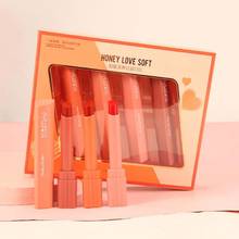 HENGFANG 4 Pcs/set Matte Lipstick Waterproof Long Lasting Nutritious Moisturizing Velvet Lip Stick Cosmetic Makeup Set Hot TSLM2 2024 - buy cheap