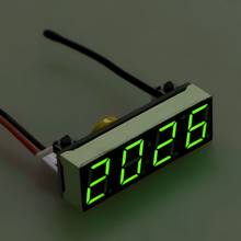 Ootdty relógio digital led 3 em 1 diy, temperatura e módulo de tensão eletrônico de alta precisão dc 5 ~ 30v 2024 - compre barato