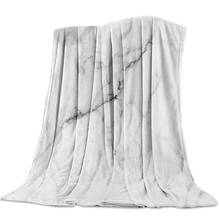 Cobertor de mármore branco unissex para crianças, cobertor, lançador, durável, confortável, quente, cobertor 2024 - compre barato