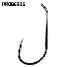 PROBEROS Brand Fishing Hook 1#-6/0# Fish Hooks BAITHOLDER Black Color Jig Big Single Hook 2024 - buy cheap
