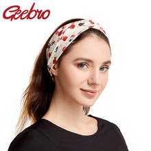 Geebro acessórios para o cabelo das mulheres moda bandana tecido cruz nó arco rosa flor faixa de cabelo coréia hoop senhoras 2024 - compre barato