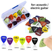 Juego de púas para guitarra eléctrica acústica, Kit de Plectrum de plástico, ukelele, bajo, Plectrum, 100 unids/set 2024 - compra barato