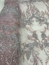 Вышитая кружевная ткань CiCi-218.6809 с блестками красивые нигерийские кружева с блестками кружевной ткани для праздничное платье 2024 - купить недорого