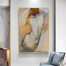 Pintura abstrata feminina nude sexy, figura de mulher, pintura de tela impressões e cartazes, imagem de arte de parede para sala, decoração de casa 2024 - compre barato