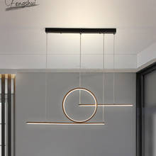 Lámpara colgante LED minimalista moderna, lámpara colgante de modelado creativo nórdico, para cafetería, Hotel, sala de estar, estudio 2024 - compra barato