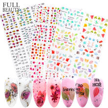 12pcs/6pcs Sliders for Nails Floral Leaf Design Nail Art Water Transfer Stickers Decal DIY Decoration For Manicure CHBN1411-1452 2024 - buy cheap