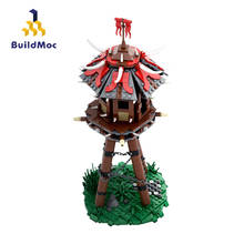 Buildmoc Game Castle Wow Fantasy Orc`s Tower City Village Hunter Beast Architecture Creative Expert Set Building Blocks Toys 2024 - buy cheap