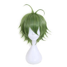 Dangan Ronpa Danganronpa V3 Rantaro Amami Green Short Cosplay Heat Resistant Synthetic Hair Halloween Carnival + Free Wig Cap 2024 - buy cheap