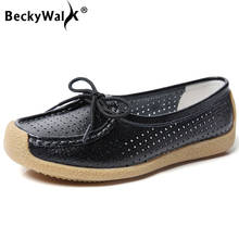 Spring Cutout Shoes Woman Summer Women Flats Casual Genuine Leather Loafers Slip On Sneakers Women chaussure femme  WSH3588 2024 - buy cheap