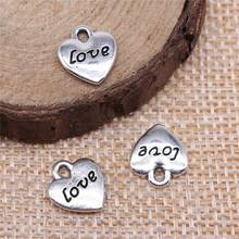 WYSIWYG 10pcs 11x10mm Antique Bronze Double Sided Love Heart Charms Tiny Heart Love Charms Love Heart Charms 2024 - buy cheap