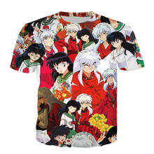 SOSHIRL Beautiful Anime Love T Shirt Fashion Men's Summer Tee Funny Hip Hop Streetwear Inuyasha Cosplay Tops Customized Products 2024 - buy cheap