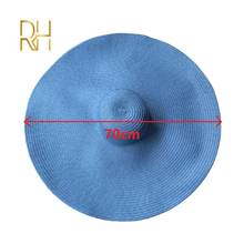 25cm Brim Field Width 70cm Diameter Large Big Beach Cap Round Straw Hat Outdoor Colorful Sun Droopy Ladies Summer Hat RH 2024 - buy cheap