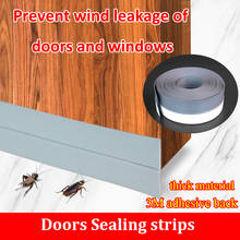 5m  Self-Adhesive Sealing Strip door and window Soundproof dustproof door seam Silicon Rubber Windproof Silicone 25MM/35MM/45MM 2024 - buy cheap