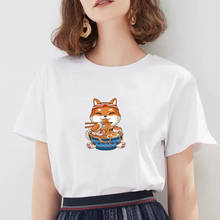 Cute Shiba Inu Corgi Print Oversized Tshirt Harajuku Kawaii Dog T Shirt for Summer Short Sleeve O Neck Women Tops Female Itself 2024 - buy cheap