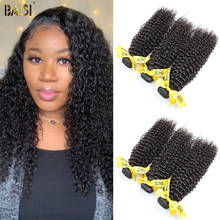 BAISI Peruvian Curly Hair 3 Bundles Unprocessed 10A Raw Virgin Hair Extensions 100% Human Hair 2024 - buy cheap