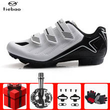 Tiebao-zapatos de ciclismo para hombre, calzado deportivo con pedal SPD para deportes al aire libre, de TPU, transpirable, atlético, con autosujeción 2024 - compra barato