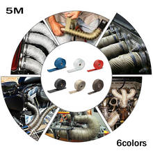 `5M Car Motorcycle Exhaust Wrap Pipe Header Heat Wrap Turbo Mainfold Heat Exhaust Thermal Wrap Tape Stainless Steel Ties 2024 - buy cheap