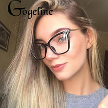 Cat Eye Glasses Frames For Women Men Sexy Oversized Metal Frame Brand Designer Optical EyeGlasses Fashion Eyewear 2024 - buy cheap