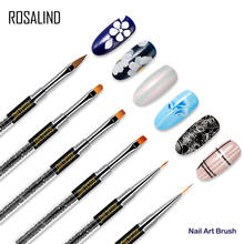 ROSALIND УФ-Гелевая кисть, кисть для рисования, акриловая кисть для рисования ногтей, градиентные Стразы, ручка для маникюра, инструмент для дизайна ногтей 2024 - купить недорого