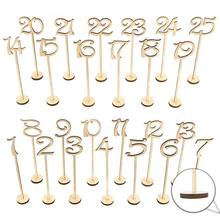 Wooden Wedding Table Numbers 1-25 pcs Vintage Home Birthday Party Event Banquet Decor Anniversary Decoration Favors Signs Color 2024 - buy cheap