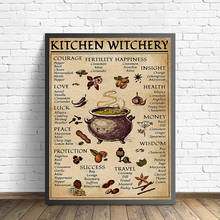 Carteles e impresiones divertidos de Witchery para cocina, decoración en lienzo, imágenes de pared, bruja, conocimiento mágico, Pintura Artística, regalos, decoración del hogar 2024 - compra barato