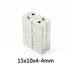 50~200PCS15x10x4-4 N35 Quadrate Powerful Small Magnets Countersunk hole4mm Neodymium Magnet 15x10x4mm NdFeB Magnetic 15*10*4-4mm 2024 - buy cheap
