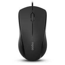 Rapoo-ratón óptico silencioso N1600 de 3 botones con cable USB, Mouse de ordenador con 1000 DPI, Compatible con PC, Mac, escritorio y portátil 2024 - compra barato