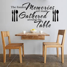 Wall Sticker The Fondest Memories Quotes Vinyl Window Decal Kitchen Restaurant Dining Room Interior Decor Tableware Mural M796 2024 - buy cheap