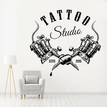 Adesivos de parede autoadesivos para tatuagem z093, adesivo de vinil para estúdio de arte de janela de loja, decalques para parede de salão de beleza moderno 2024 - compre barato