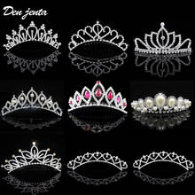 Fashion Bridal Tiaras And Hair Crowns Girls Women Bridesmaid Crown Tiara Comb Wedding Hair Accessories Princess Crown Ornaments 2024 - buy cheap