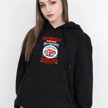 Sudadera con capucha para mujer, con estampado de letras en inglés, gráficos de motocicleta, Punk, ropa de calle, Harajuku Kawaii, Japón, cálida 2024 - compra barato