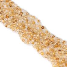 Natural Stone Smooth Citrines Quartz Round Loose Beads 15" Strand 4 6 8 10 12 MM Pick Size Beads For Jewelry Making 2024 - buy cheap