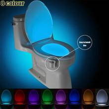 LED Luminaria Lamp WC Toilet Light Smart PIR Motion Sensor Toilet Seat Night Light 8 Colors Waterproof Backlight For Toilet Bowl 2024 - buy cheap