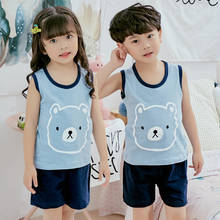 Summer 2020 Children's Pajamas Sets Cotton Baby Girls Short Sleeved Cartoon Sleepwear Kids Pyjama Enfant Boys Pyjamas Nightwear 2024 - buy cheap