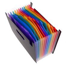 12 Pockets Expanding Files Folder/ A4 Expandable File organizer/ Portable Accordion File Folder/ High Capacity Multicolour Stand 2024 - buy cheap