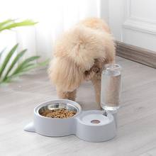 Alimentador de agua para perros y gatos, cuenco de doble cuenco, fuente para beber, plato de comida, dispensador automático de agua, alimentador sin boca húmeda 2024 - compra barato